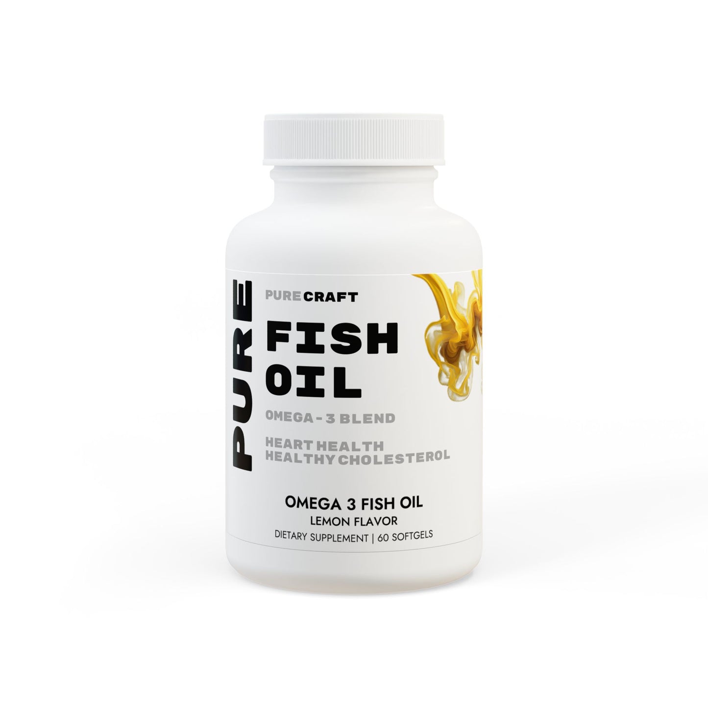 PURECRAFT Omega 3 Fish Oil Supplement (60 Softgels)