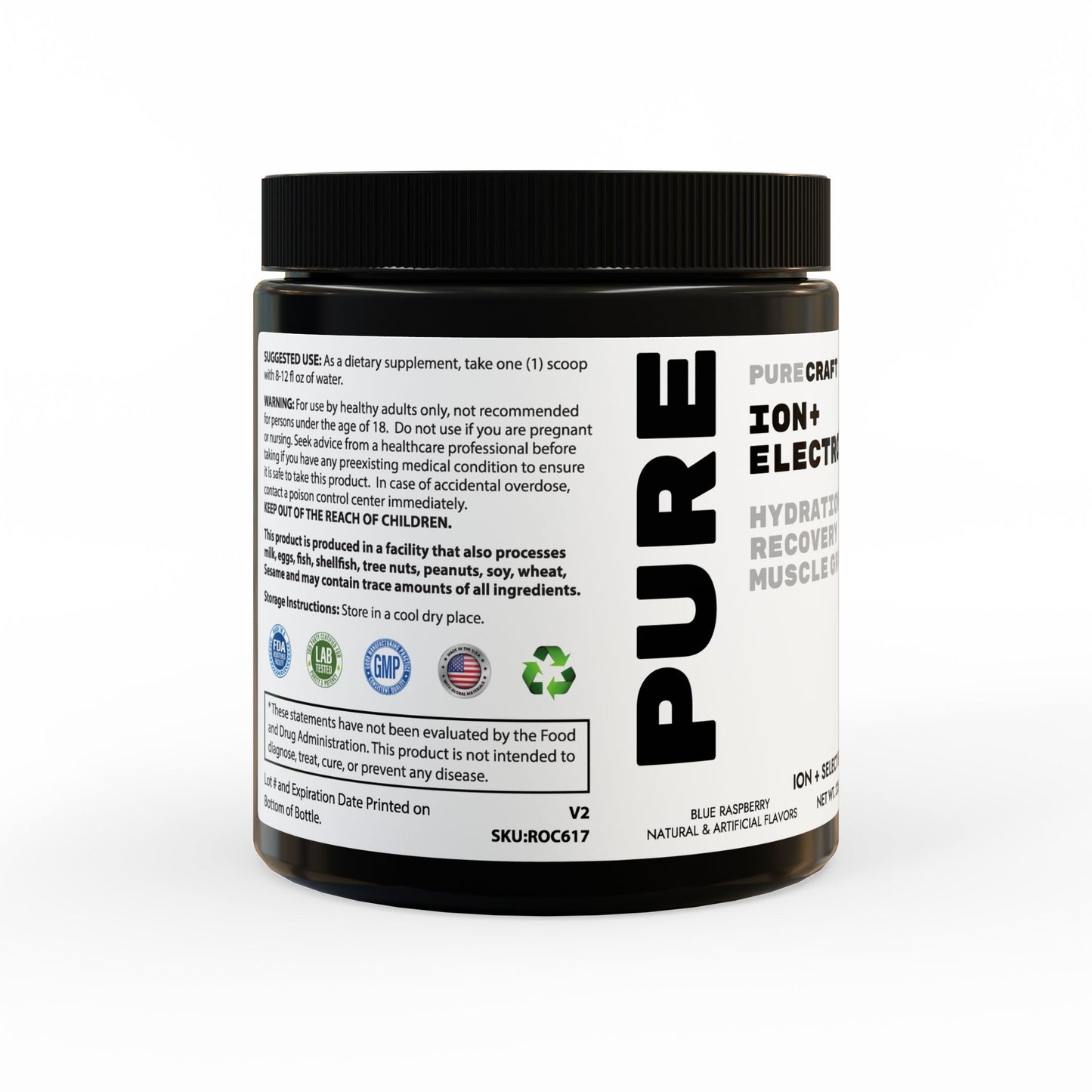 PURECRAFT ION + Select Electrolyte Supplement (225g, 7.9oz)
