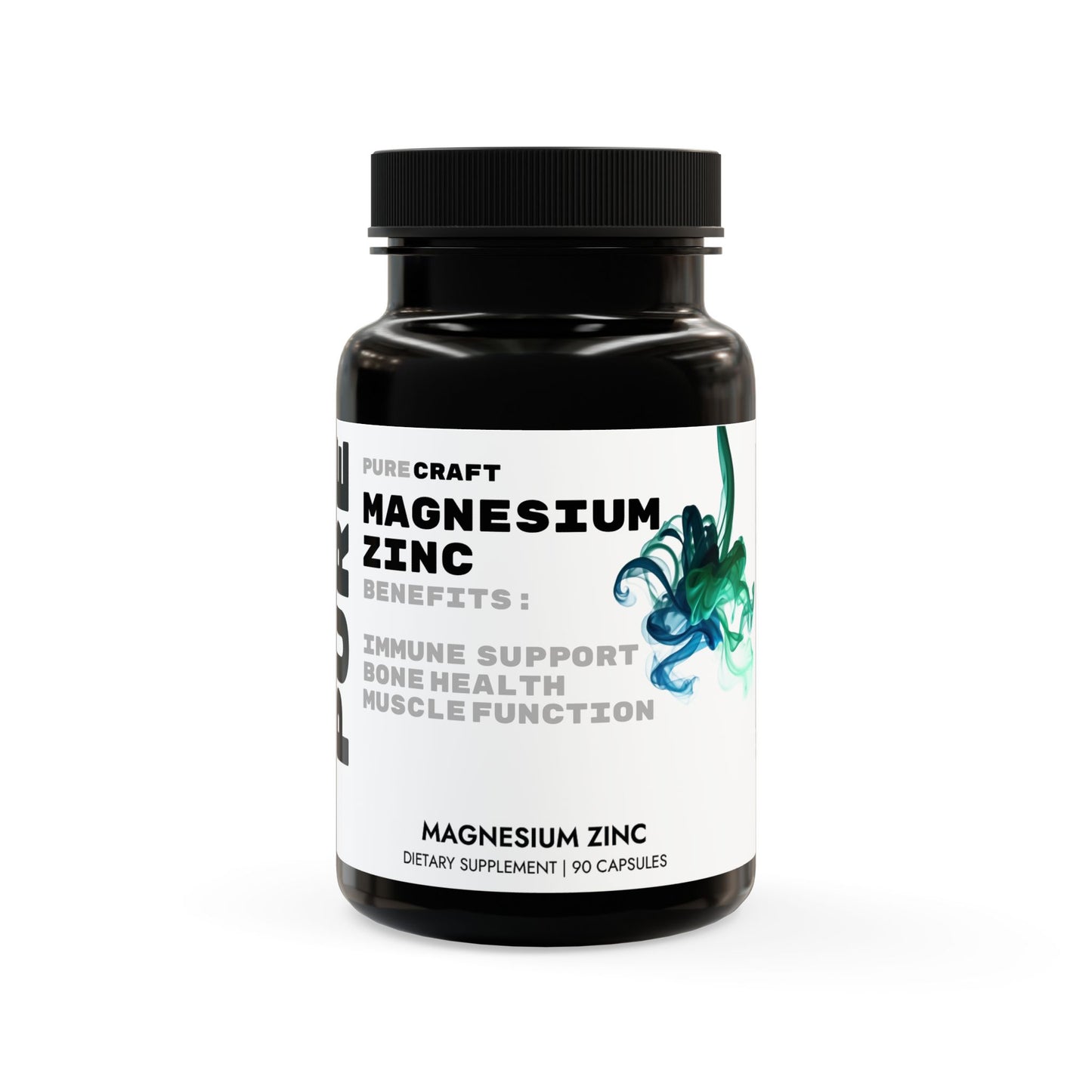 PURECRAFT Magnesium Zinc Supplement (90 Capsules)
